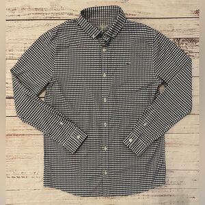 Vineyard Vines Performance Button Down Dress Shirt Navy White Boys XL 18